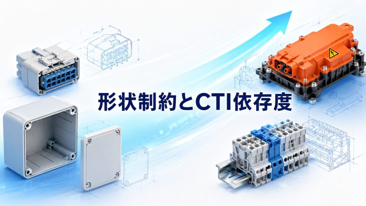 CTI値とPLCの区分体系および部品タイプ別CTI依存度を示す概念図